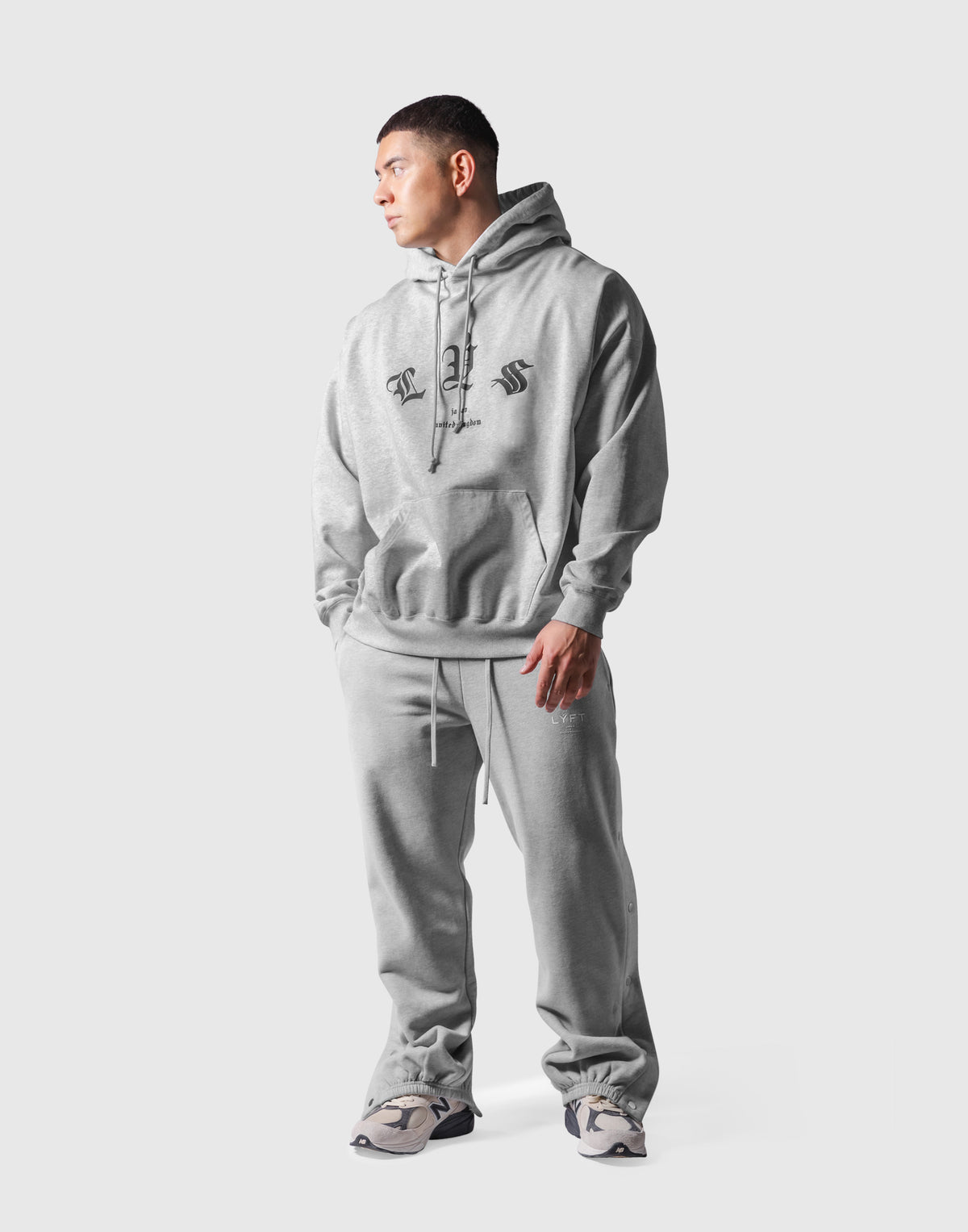 Old English Sweat Hoodie - Grey