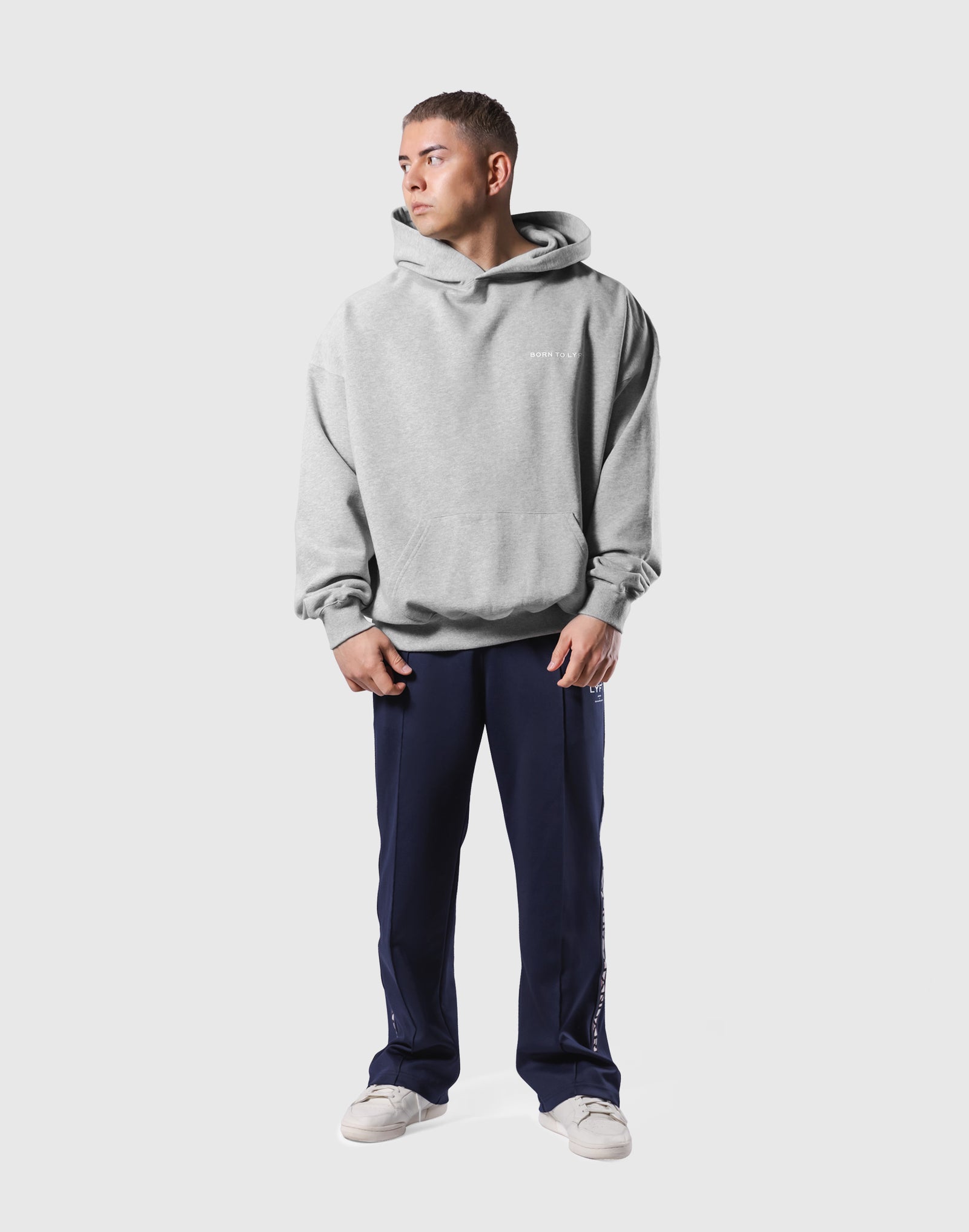 LÝFT Circle Sweat Hoodie - Grey