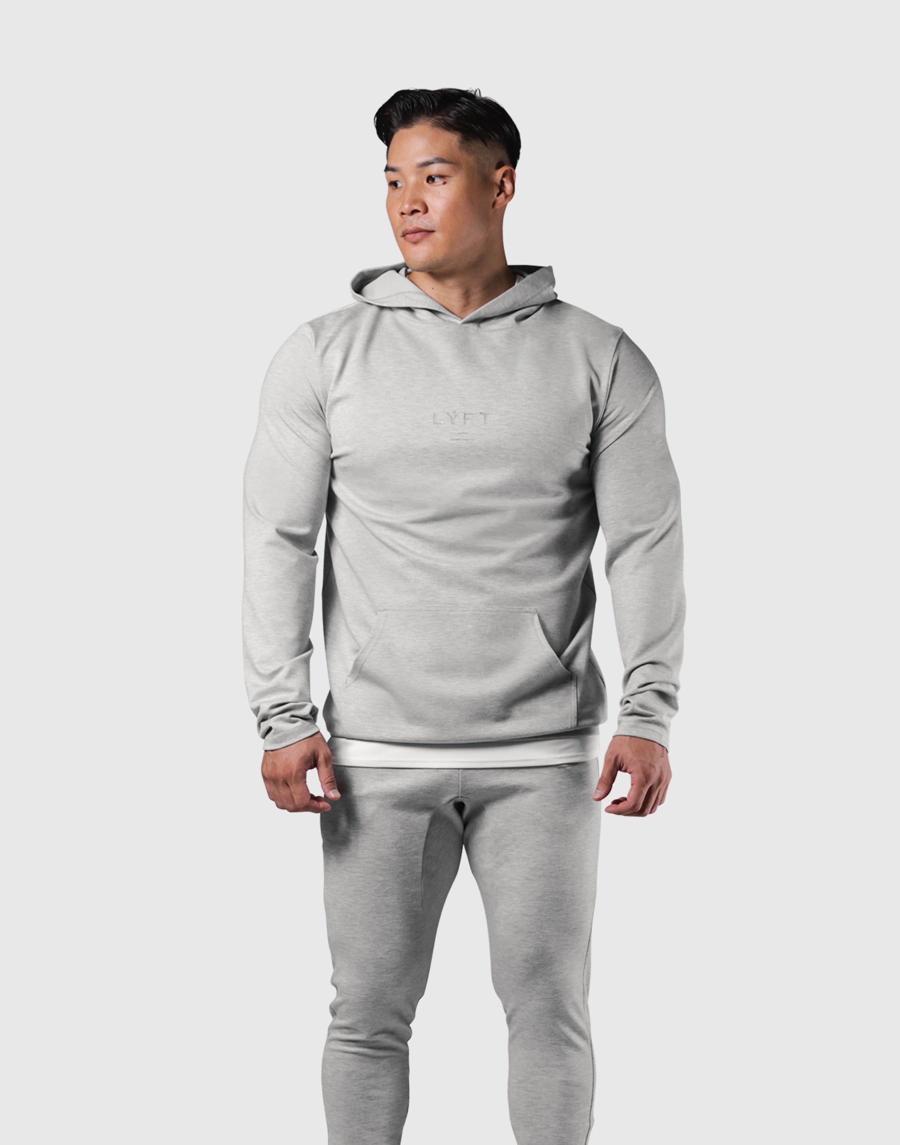 Standard Fit Stretch Pullover Hoodie - Grey – LÝFT