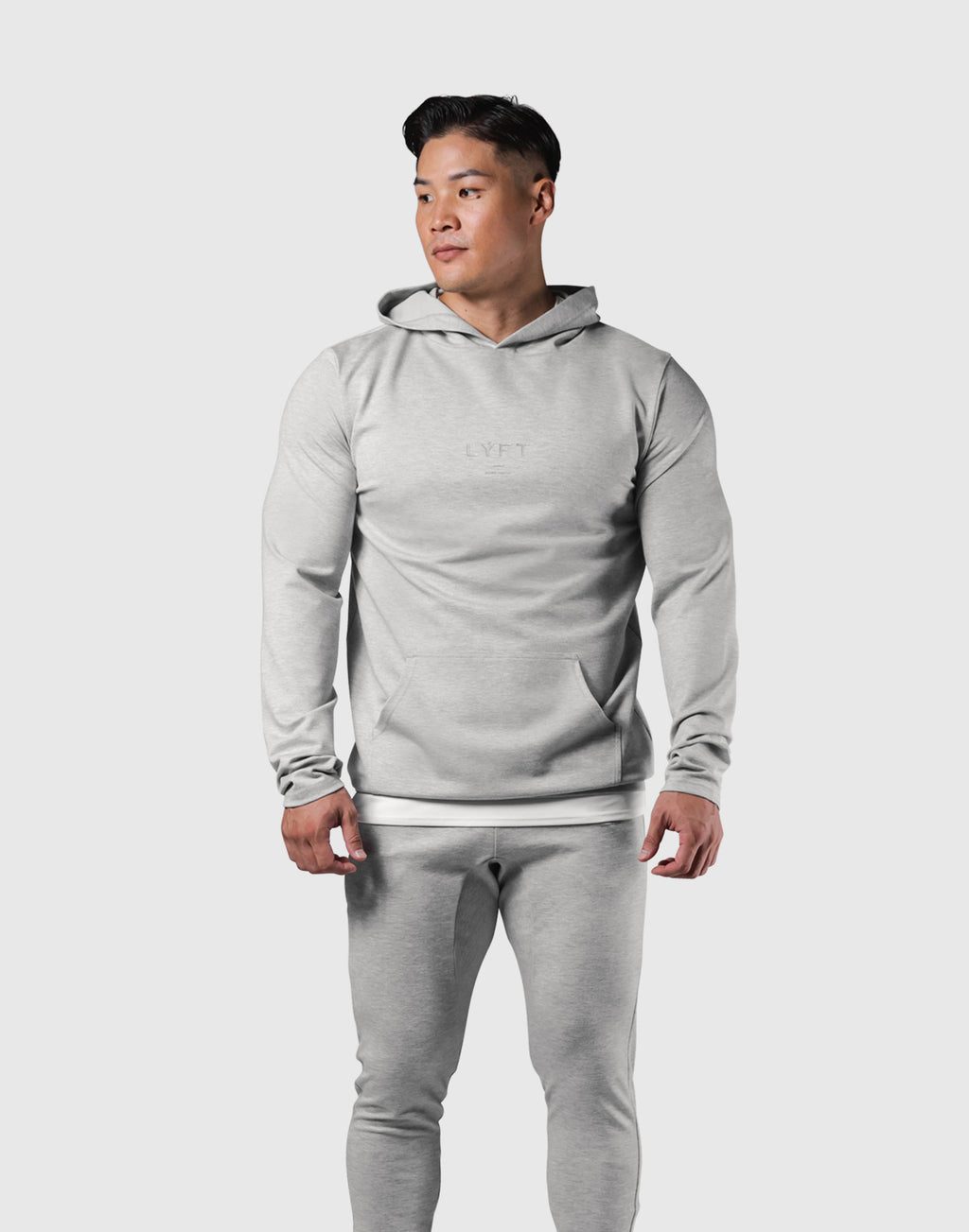 Standard Fit Stretch Pullover Hoodie - Grey – LÝFT