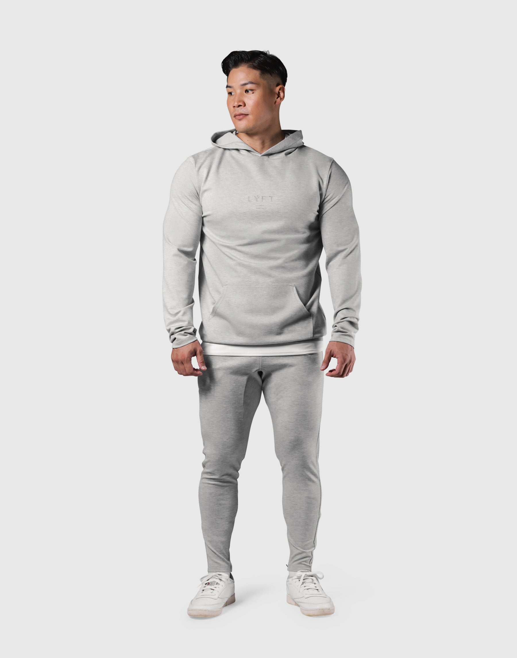 Standard Fit Stretch Pullover Hoodie - Grey – LÝFT