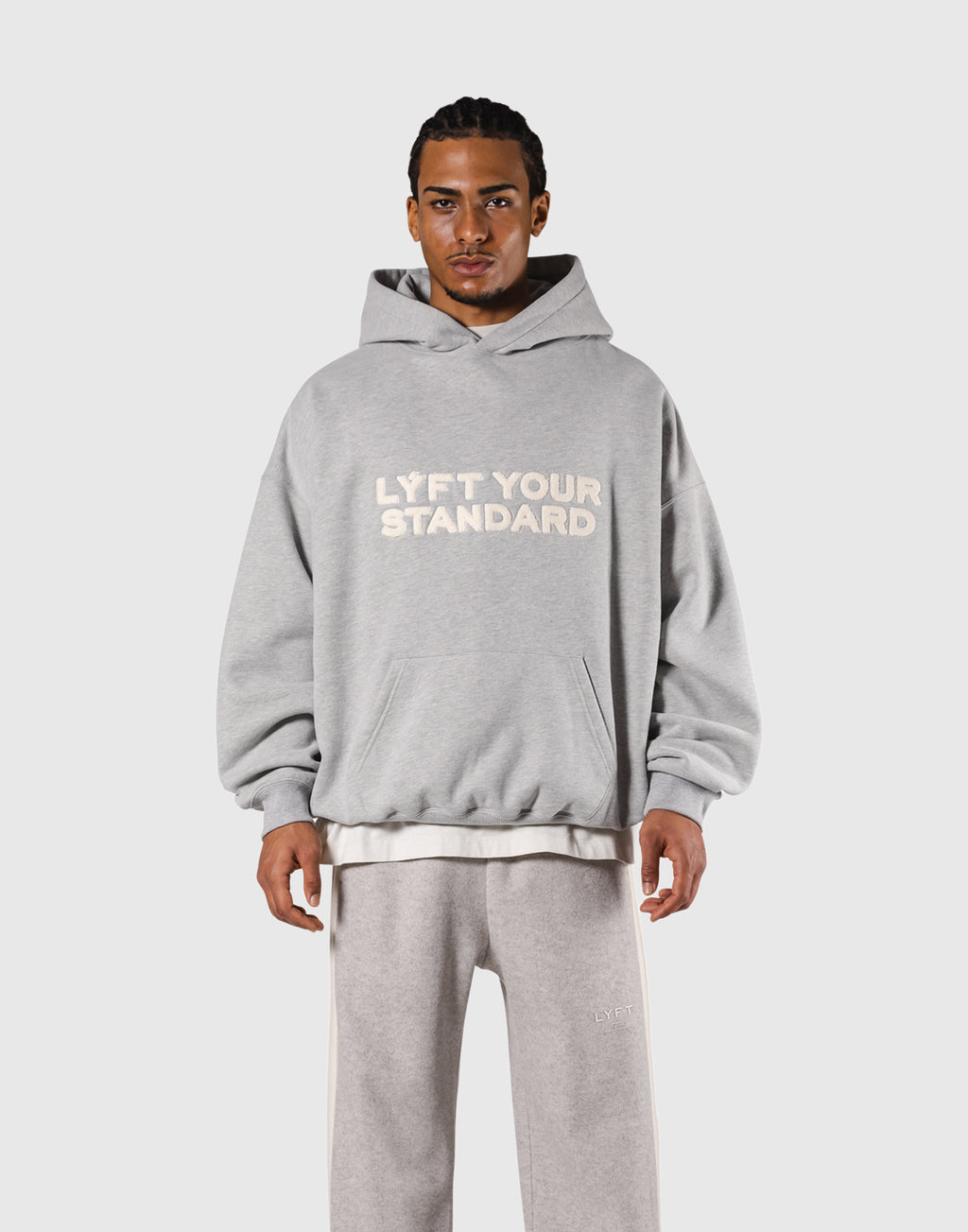 Pile Wappen Oversize Hoodie - Grey – LÝFT