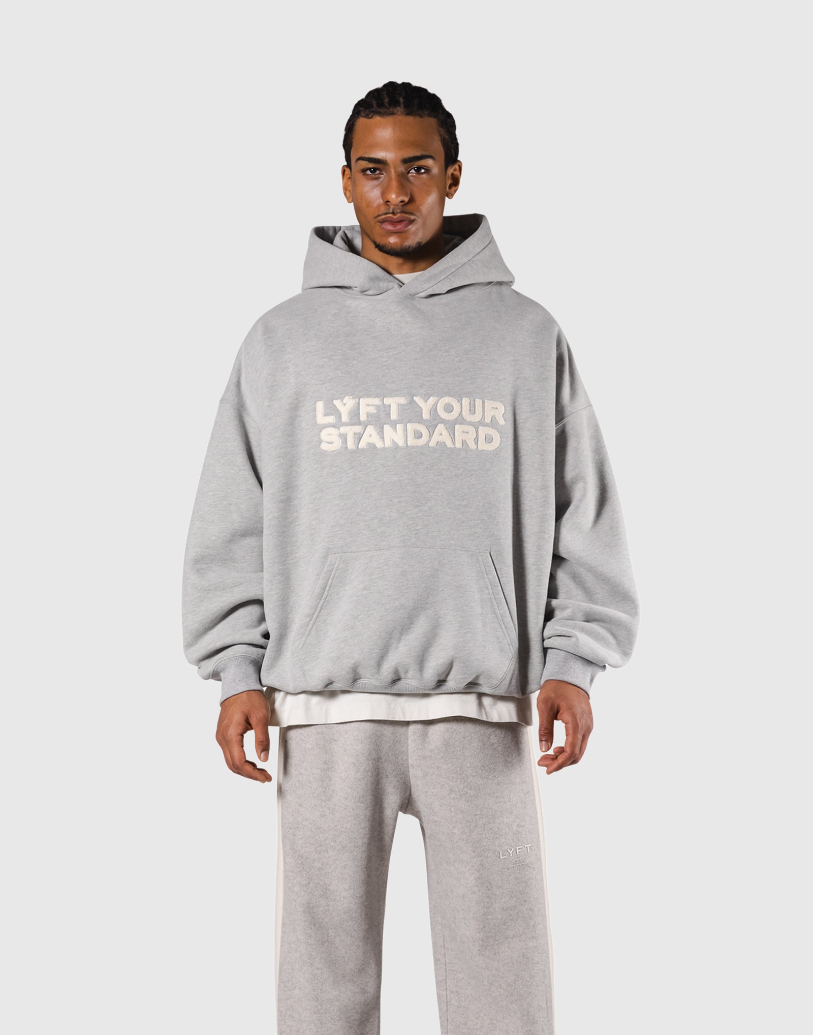 Pile Wappen Oversize Hoodie - Grey – LÝFT