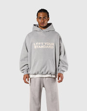 Pile Wappen Oversize Hoodie - Grey