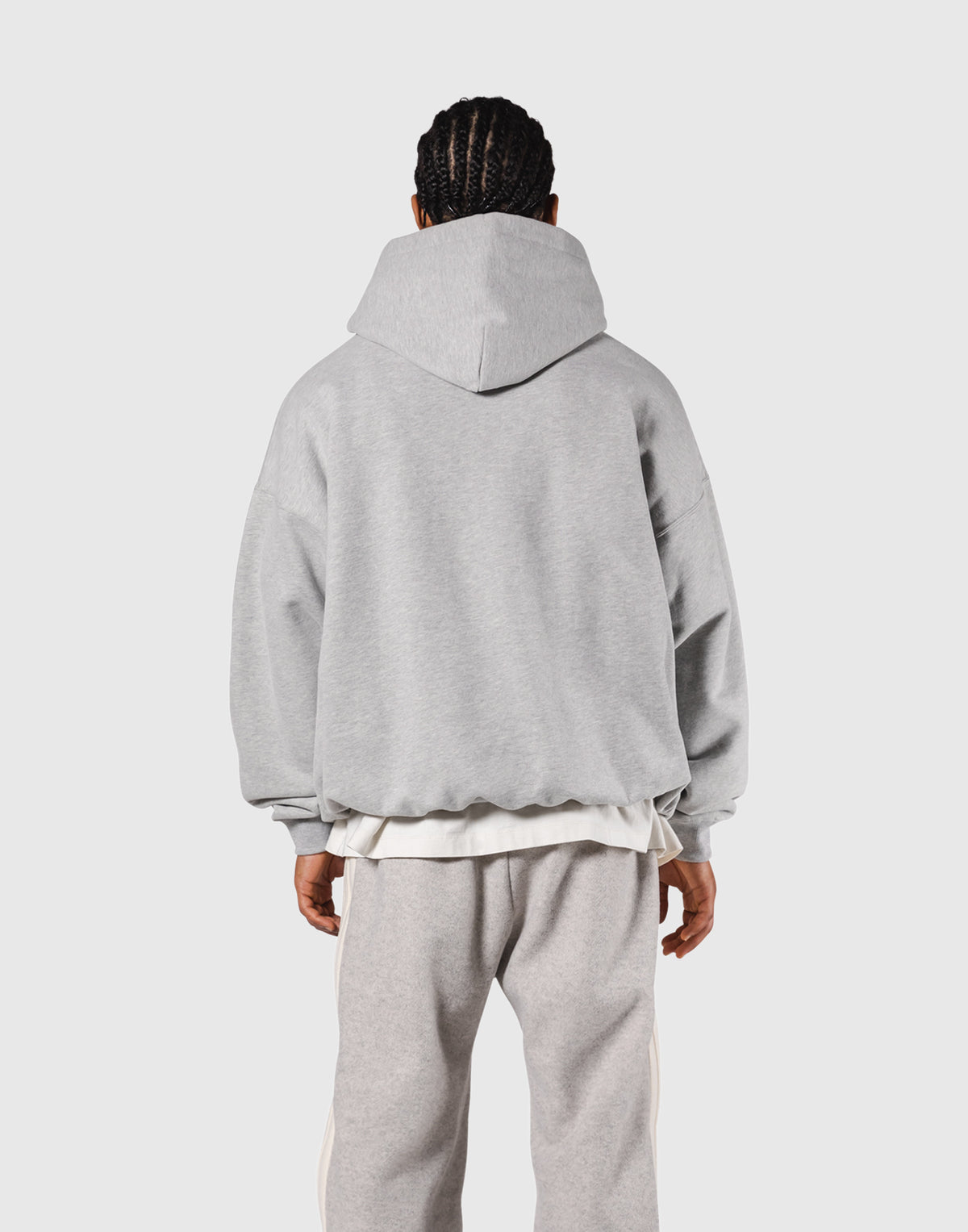 Pile Wappen Oversize Hoodie - Grey