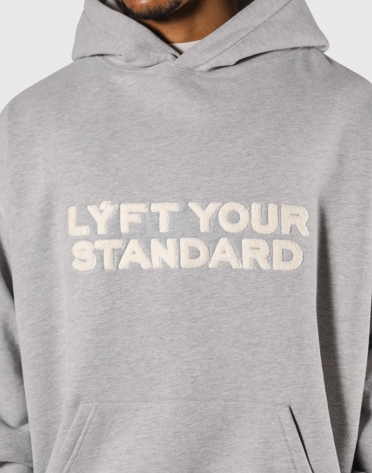 Pile Wappen Oversize Hoodie - Grey