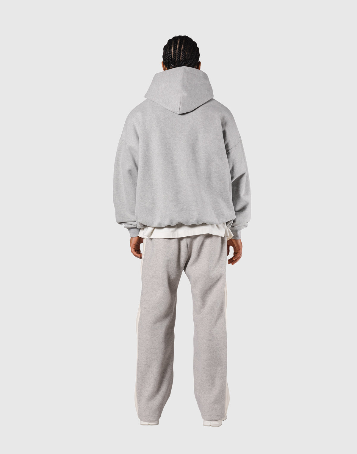Pile Wappen Oversize Hoodie - Grey