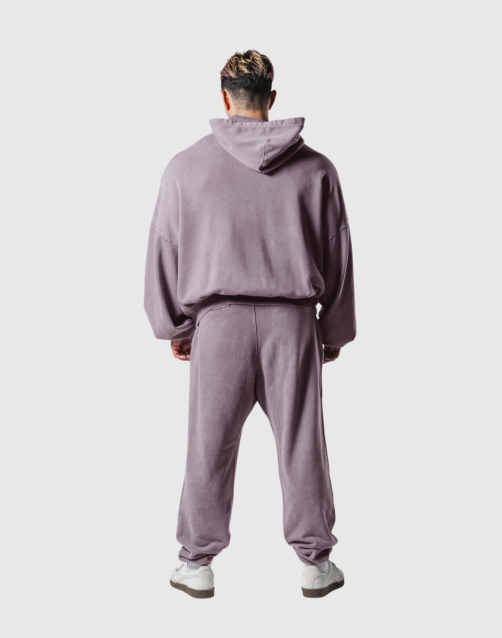 Oversize Vintage Sweat Zip-Up Hoodie - Purple – LÝFT