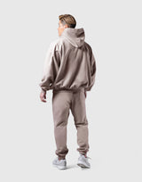 Old English Extra Wide Pullover Hoodie - Beige