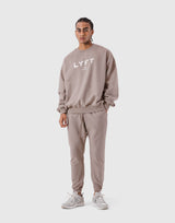 LÝFT Oversize Crew Neck Sweat - Beige