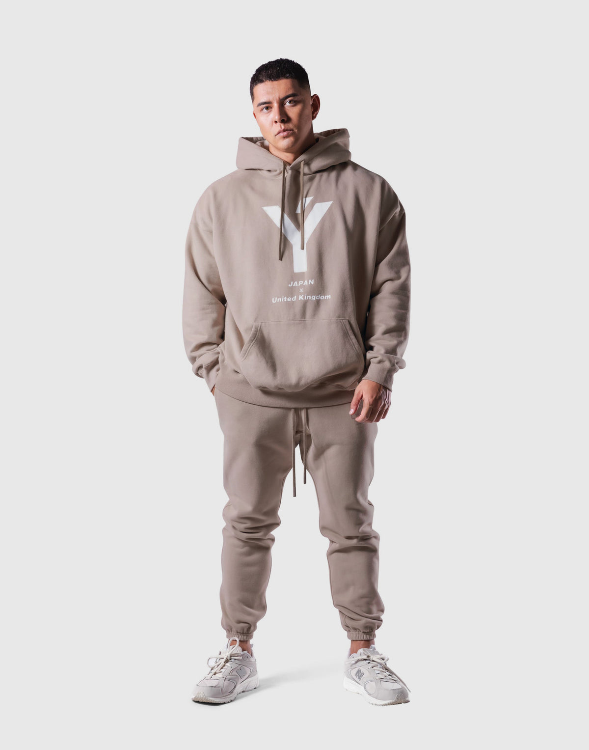 Y Oversize Sweat Hoodie - Beige