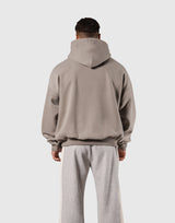 Pile Wappen Oversize Hoodie - Beige