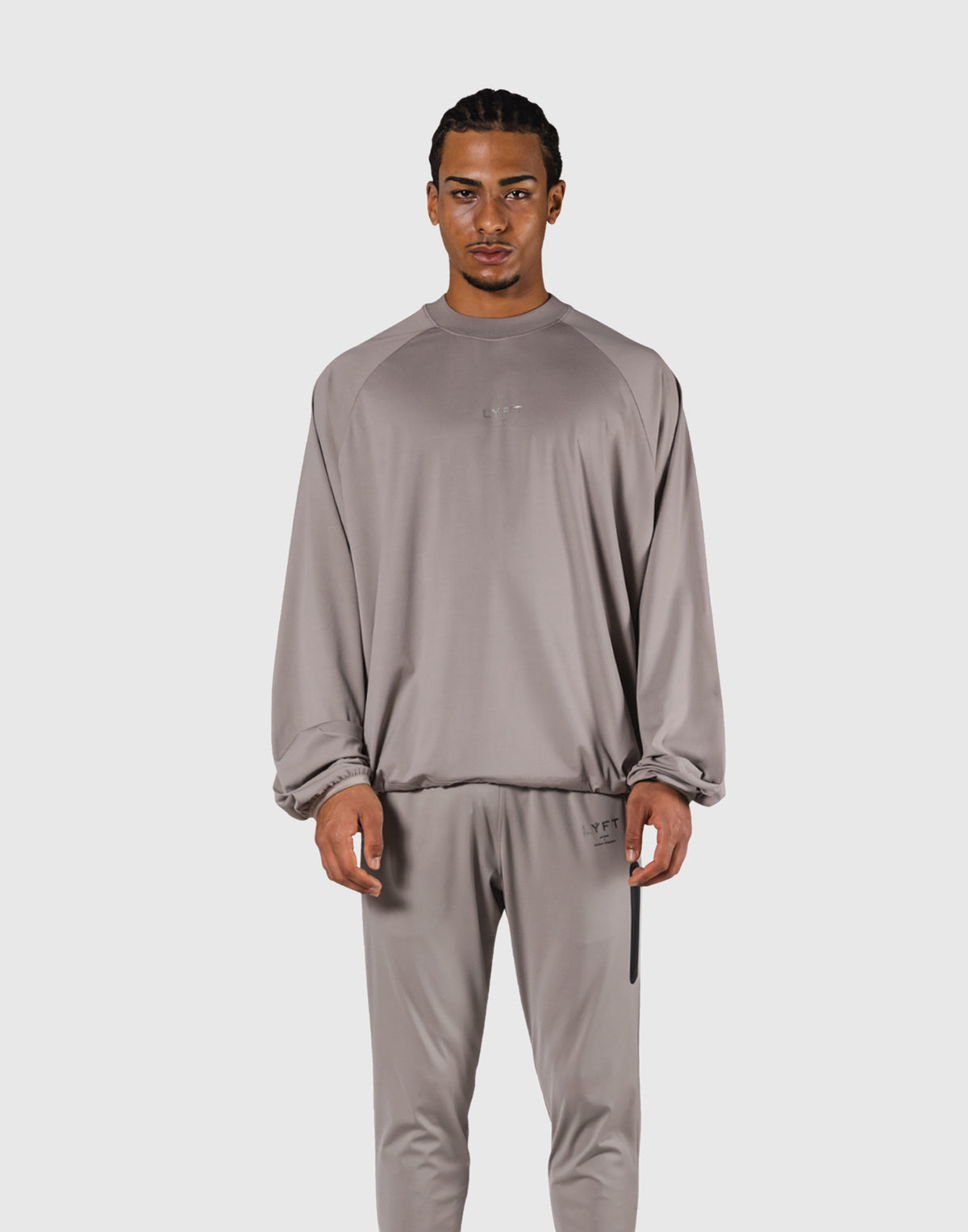 2-Way Stretch Relaxed Pullover Top - Beige