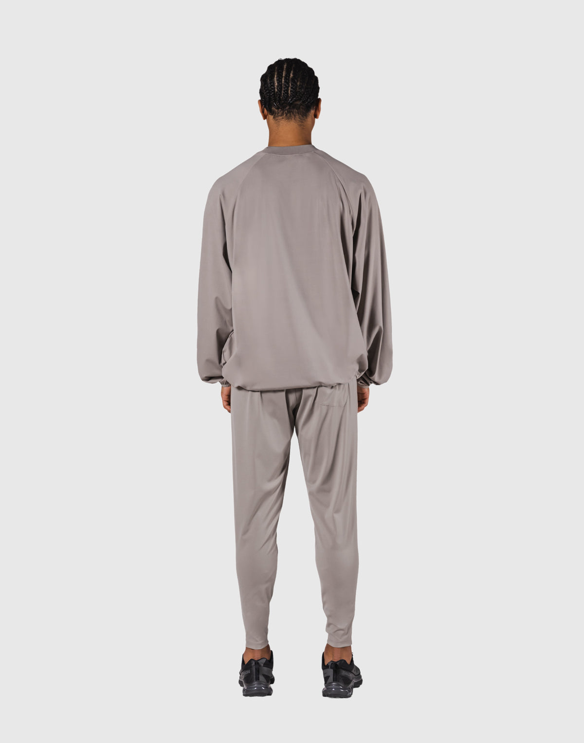2-Way Stretch Relaxed Pullover Top - Beige