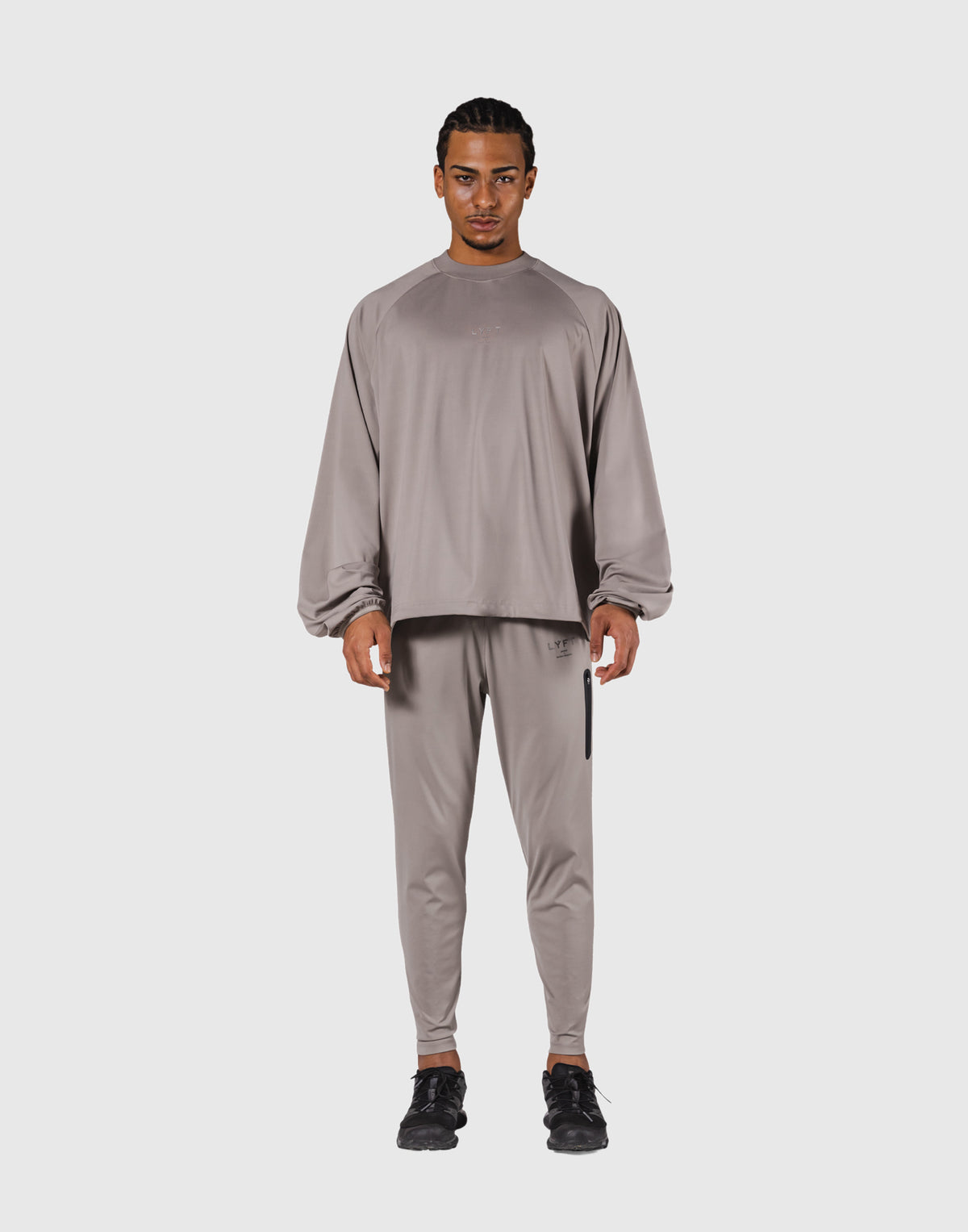 2-Way Stretch Relaxed Pullover Top - Beige