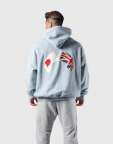 New Flag Oversize Sweat Hoodie - L.Blue