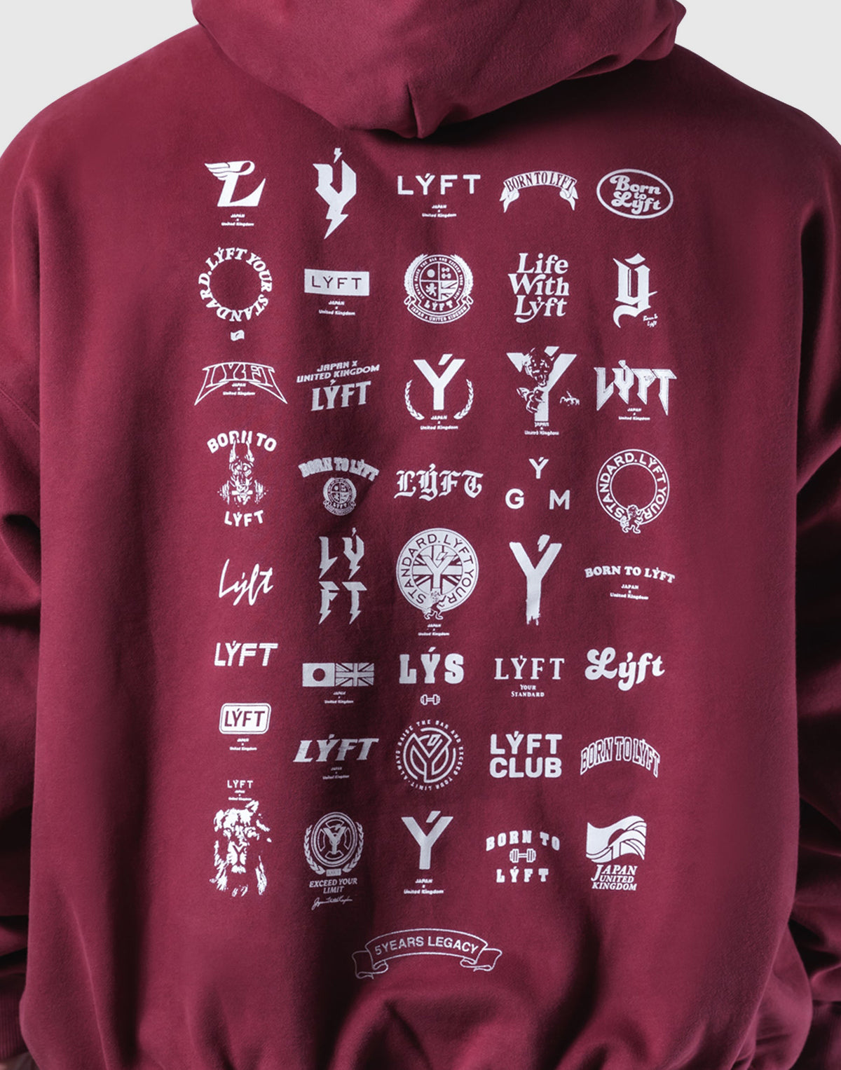 Heritage Logo Oversize Sweat Hoodie - Red
