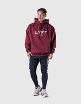 Heritage Logo Oversize Sweat Hoodie - Red