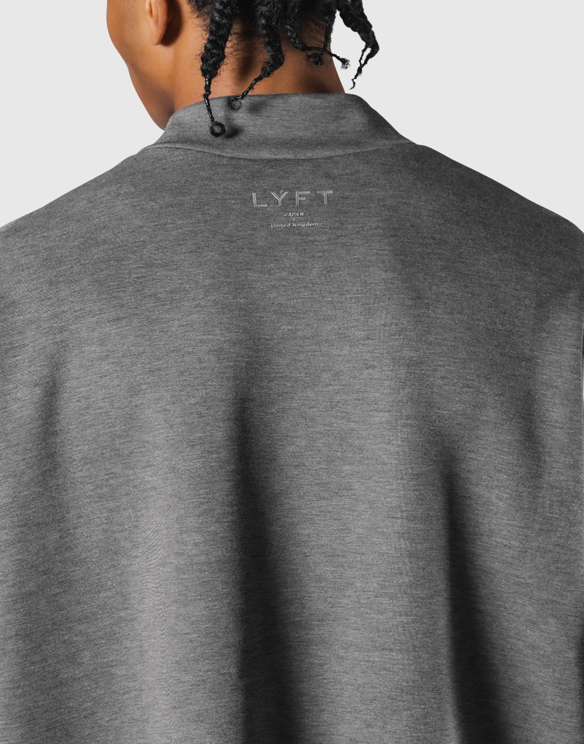 Oversize Mock Neck Pullover - D.Grey