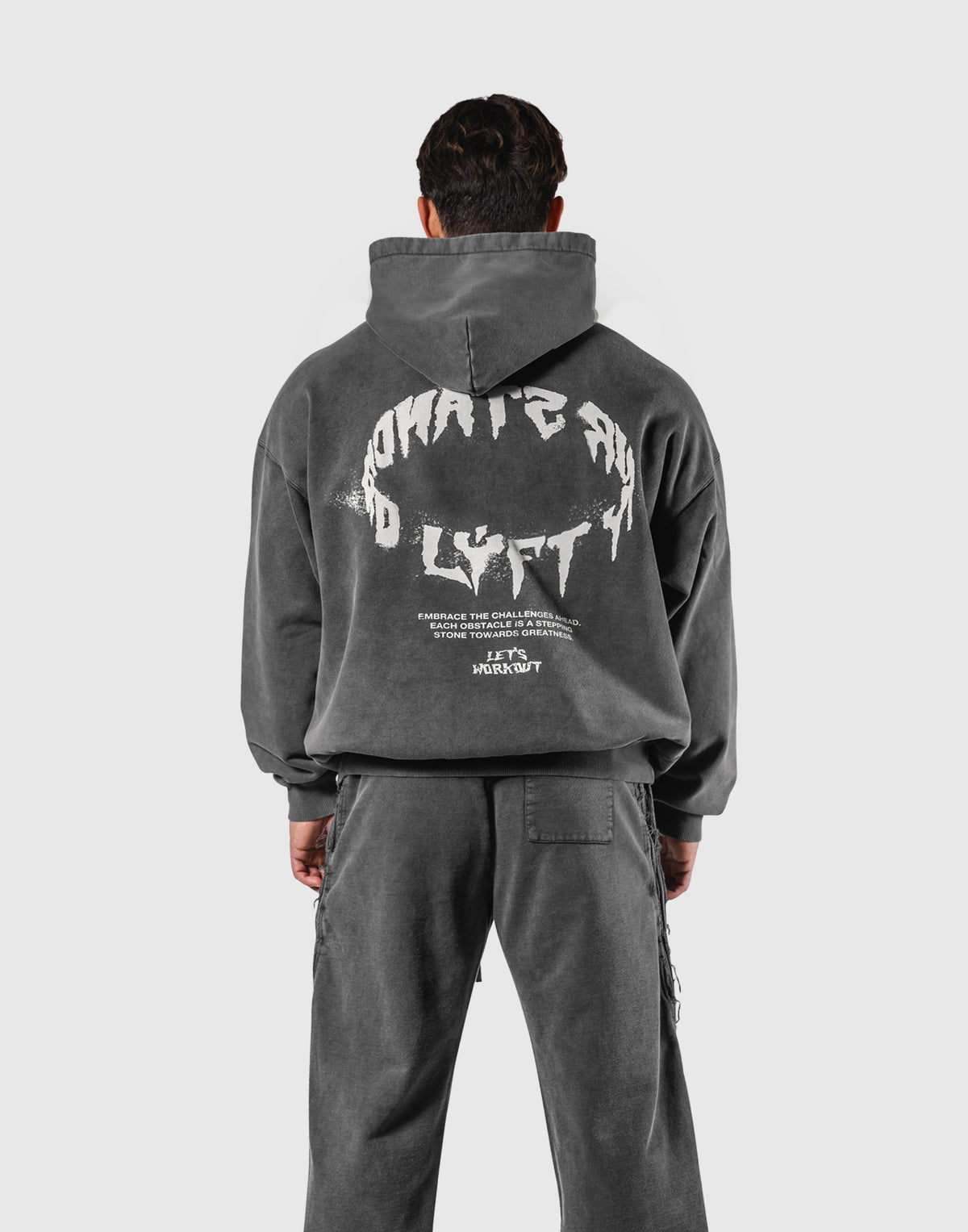 Classic Flag Zip-Up Hoodie - Grey – LÝFT
