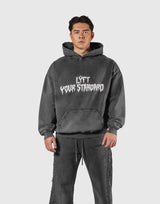 Splash Ring Vintage Oversize Hoodie - D.Grey