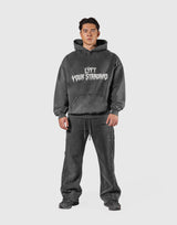 Splash Ring Vintage Oversize Hoodie - D.Grey