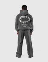 Splash Ring Vintage Oversize Hoodie - D.Grey