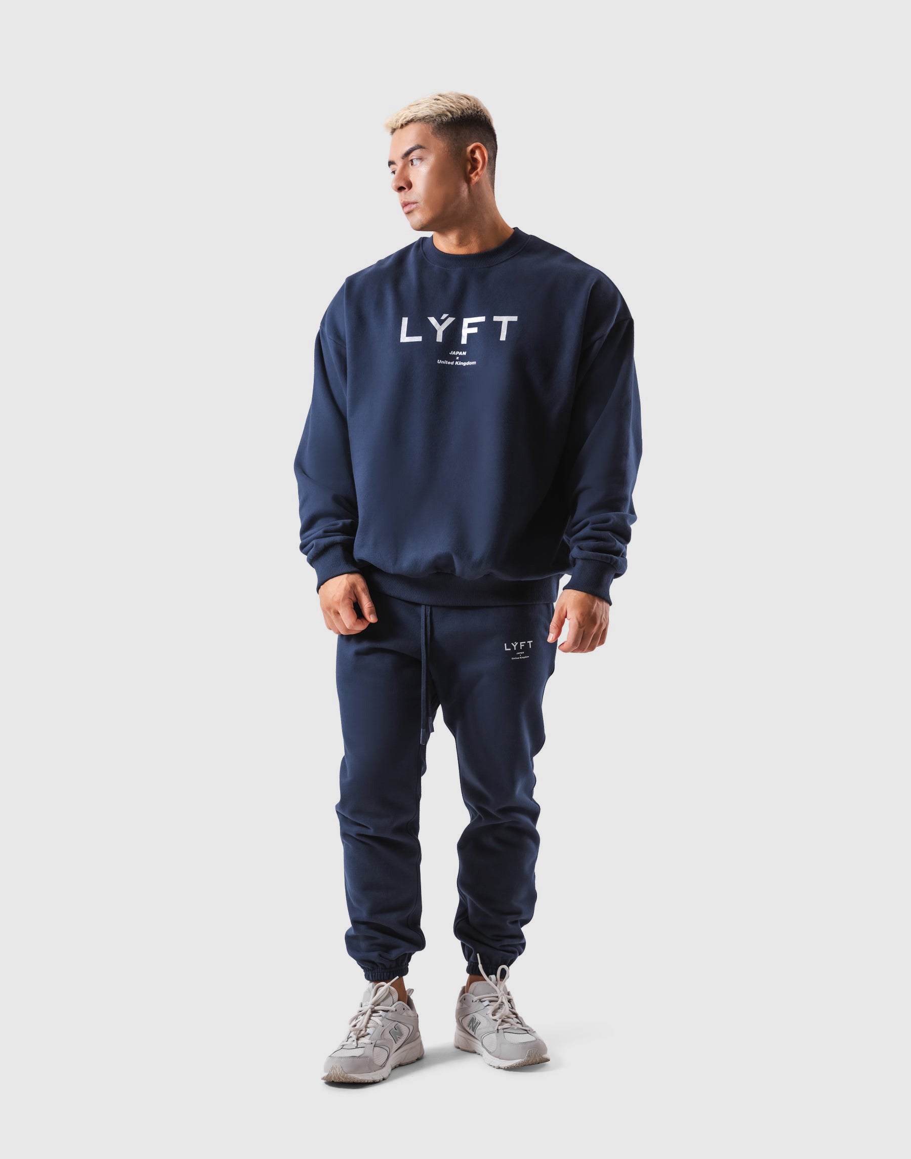 LÝFT Oversize Crew Neck Sweat - Navy