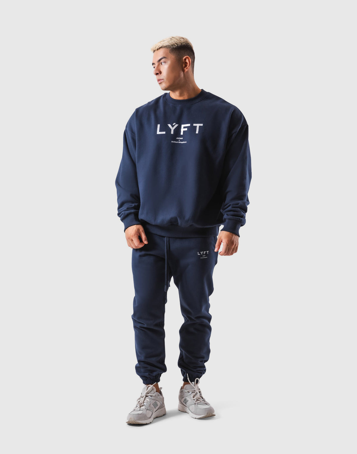 LÝFT Oversize Crew Neck Sweat - Navy