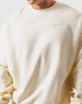 One Point Oversize Crew Neck Sweat - Ivory