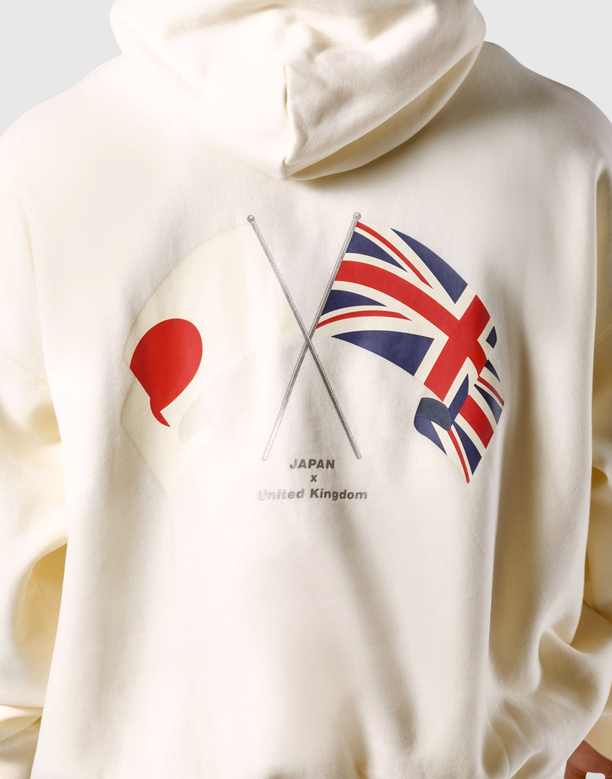 New Flag Oversize Sweat Hoodie - Ivory