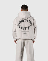 Splash Ring Vintage Oversize Hoodie - Ivory