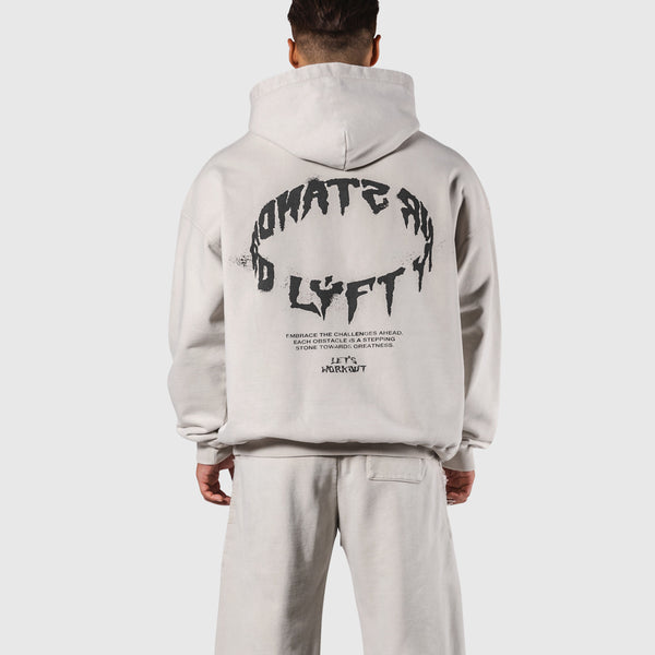 Splash Ring Vintage Oversize Hoodie - Ivory – LÝFT