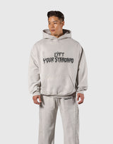 Splash Ring Vintage Oversize Hoodie - Ivory