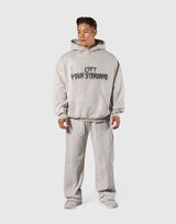 Splash Ring Vintage Oversize Hoodie - Ivory