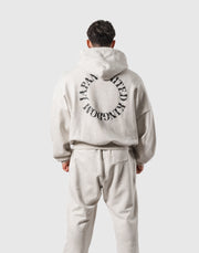 Back Ring Oversized Sweat Hoodie - Ivory