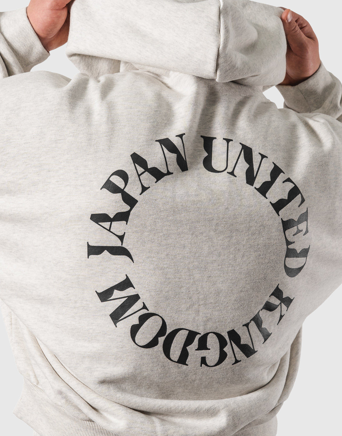 Back Ring Oversize Sweat Hoodie - Ivory