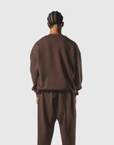 One Point LÝFT Oversize Crewneck Sweat - Brown