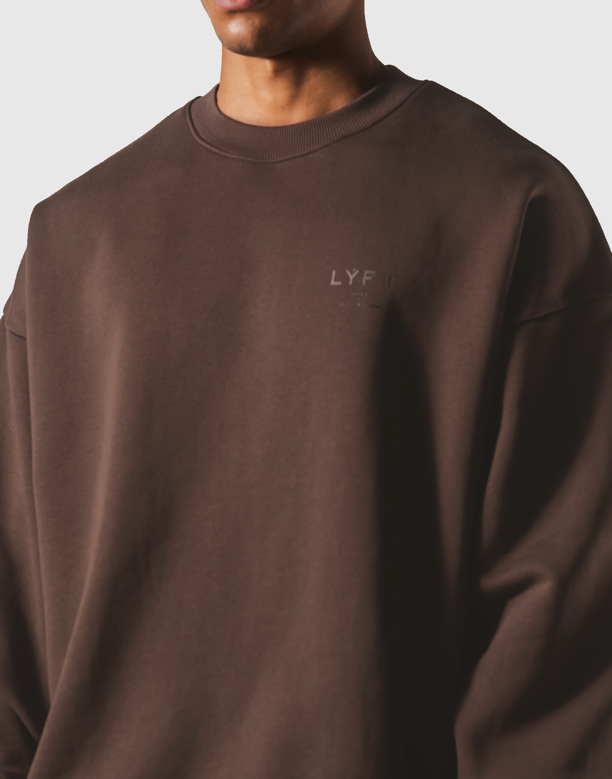 One Point LÝFT Oversize Crewneck Sweat - Brown