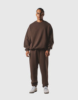 One Point LÝFT Oversize Crewneck Sweat - Brown