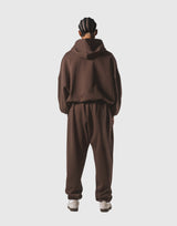 One Point LÝFT Oversize Sweat Hoodie - Brown
