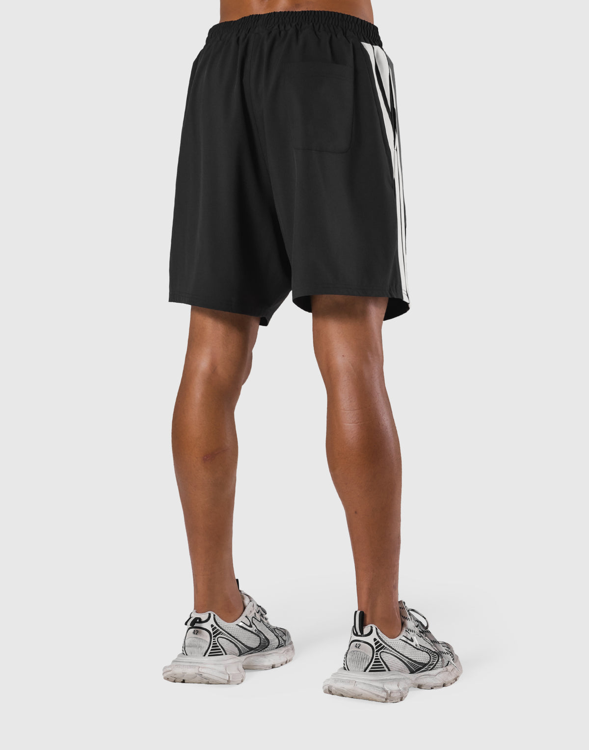 2Line Wide Shorts - Black