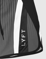 Side Pattern Stripe Stage Shorts - Black