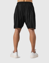 Script Logo Mesh Shorts - Black