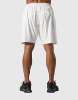 Script Logo Mesh Shorts - White