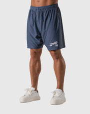 Script Logo Mesh Shorts - Grey