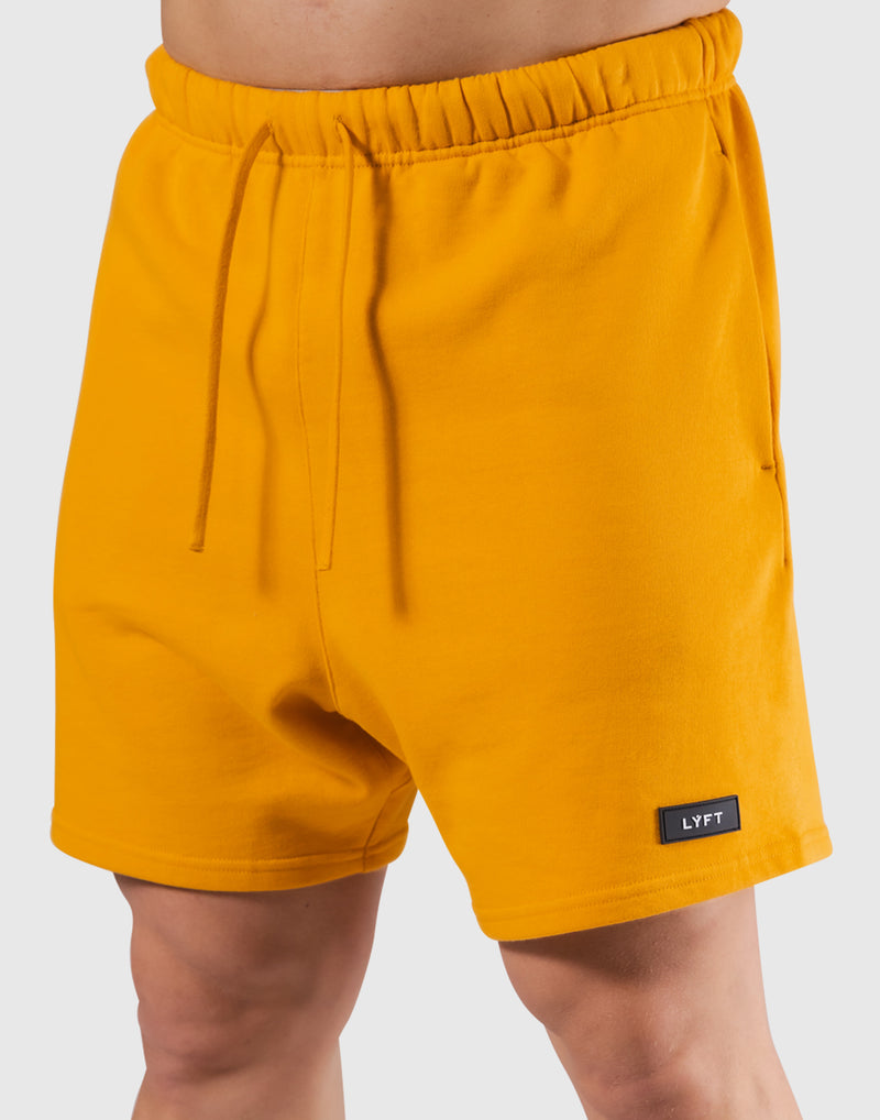 Logo Crest Sweat Shorts - Yellow – LÝFT