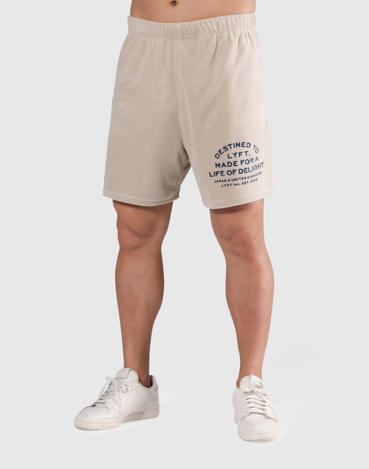 Delight Logo Pile Shorts - Ivory