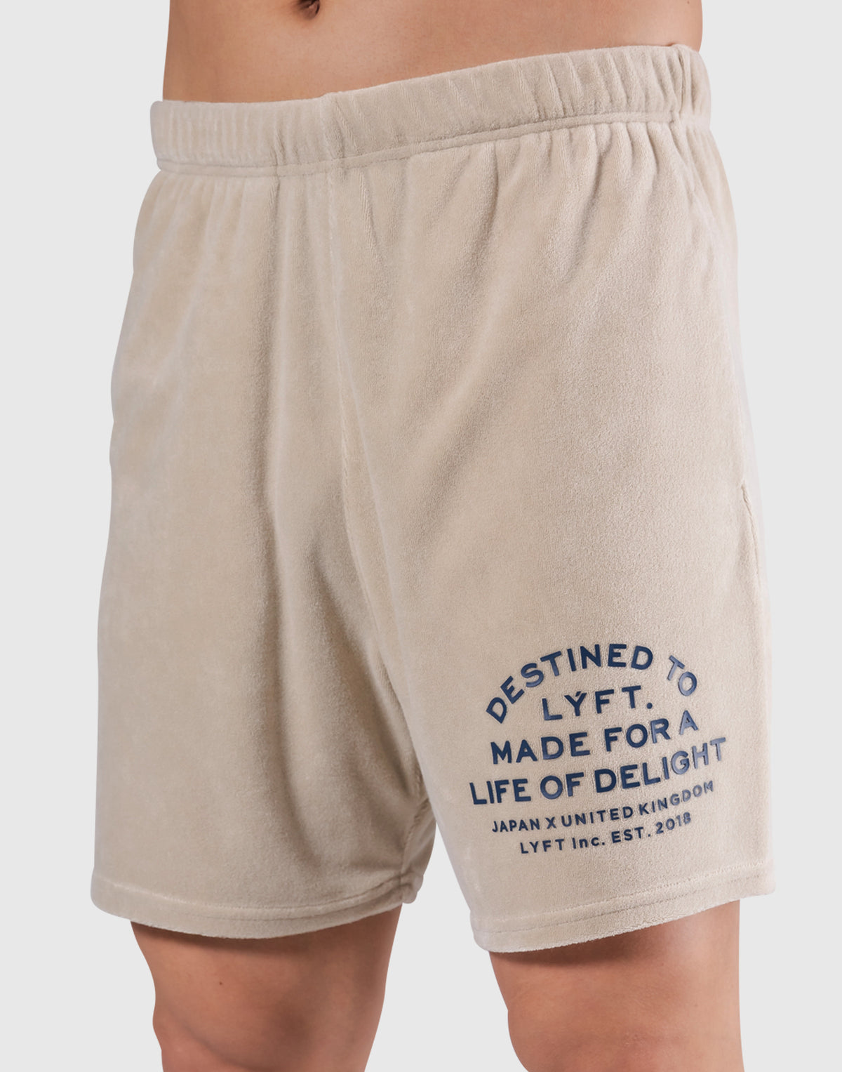Delight Logo Pile Shorts - Ivory