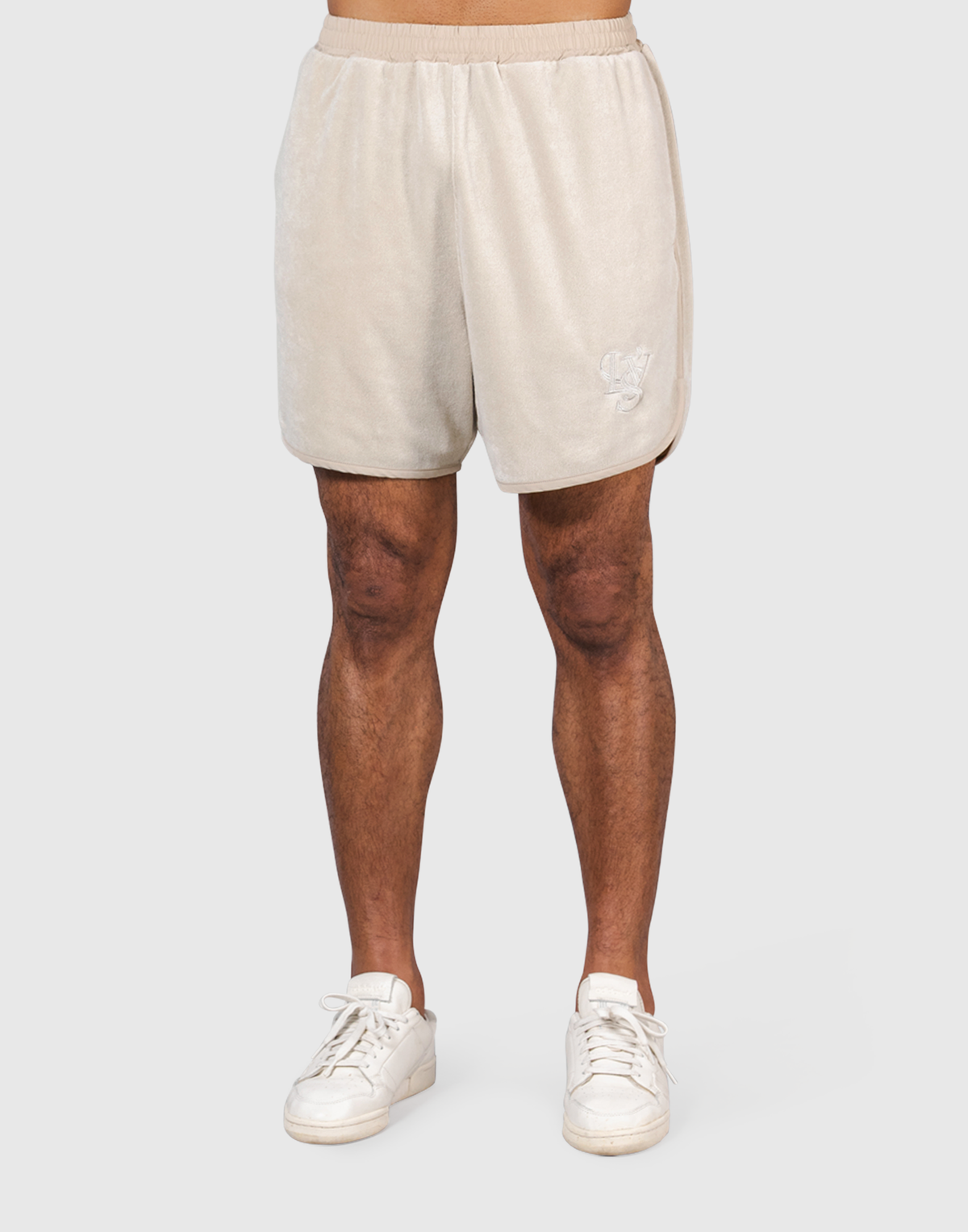 LÝS Logo Pile Shorts - Ivory